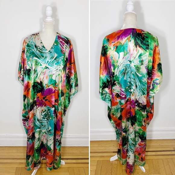 short sleeve kaftan dress